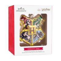 Harry Potter Hogwarts Crest Blown Glass Hanging Ornament Extra Image 1 Preview